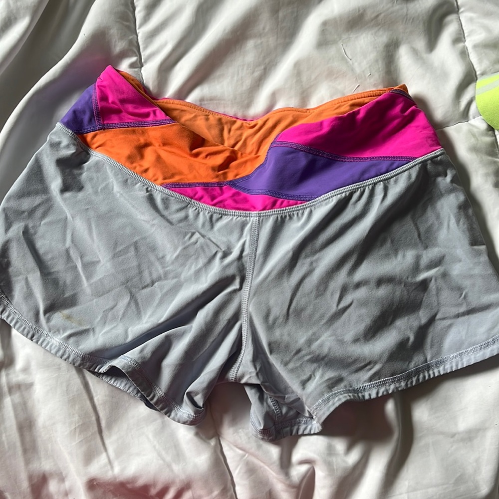Size 8 Lululemon shorts multicolored waistband